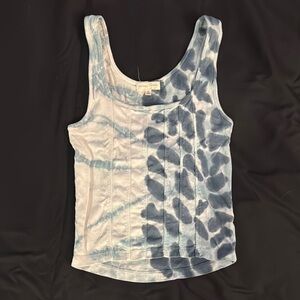 Blue Tie-Dye Tank Top